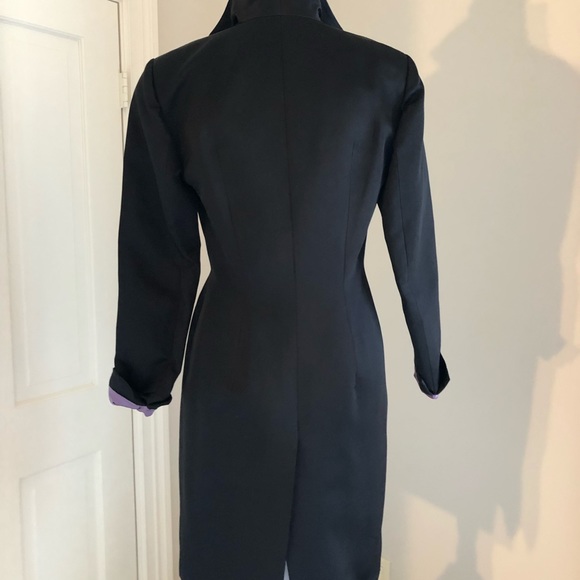 Peggy Jennings Couture black silk coat - Picture 2 of 9